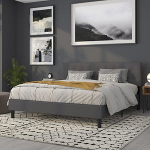 English Elm Bedford Tufted Upholstered Full Size Headboard for Elegant Bedroom Style and Comfortable Support Dark Gray In Stock. Usually ships in 24 - 48 business hours HG-HB1704-K-DG-GG