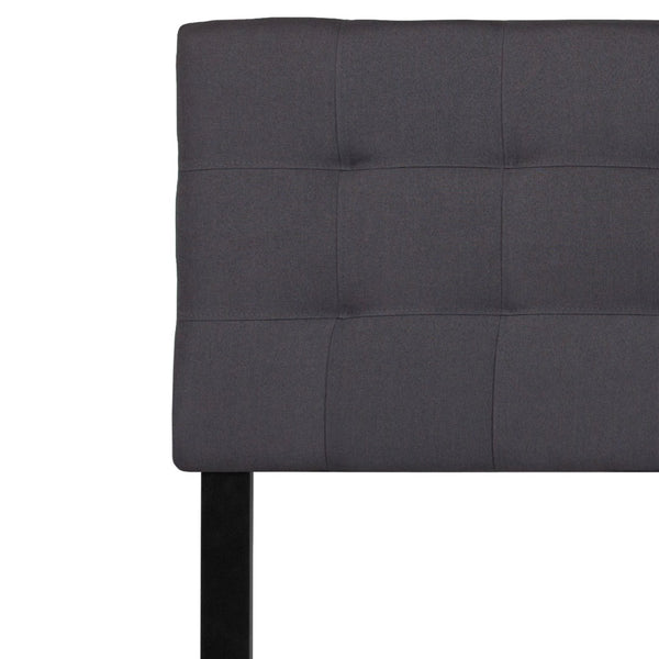 English Elm Bedford Tufted Upholstered Full Size Headboard for Elegant Bedroom Style and Comfortable Support Dark Gray In Stock. Usually ships in 24 - 48 business hours HG-HB1704-K-DG-GG