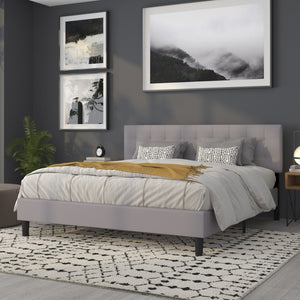 English Elm Bedford Tufted Upholstered Full Size Headboard for Elegant Bedroom Style and Comfortable Support Light Gray In Stock. Usually ships in 24 - 48 business hours HG-HB1704-K-LG-GG
