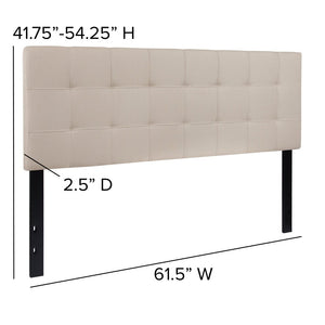 English Elm Bedford Tufted Upholstered Full Size Headboard for Elegant Bedroom Style and Comfortable Support Beige In Stock. Usually ships in 24 - 48 business hours HG-HB1704-Q-B-GG
