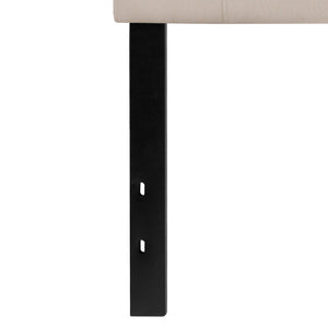 English Elm Bedford Tufted Upholstered Full Size Headboard for Elegant Bedroom Style and Comfortable Support Beige In Stock. Usually ships in 24 - 48 business hours HG-HB1704-Q-B-GG