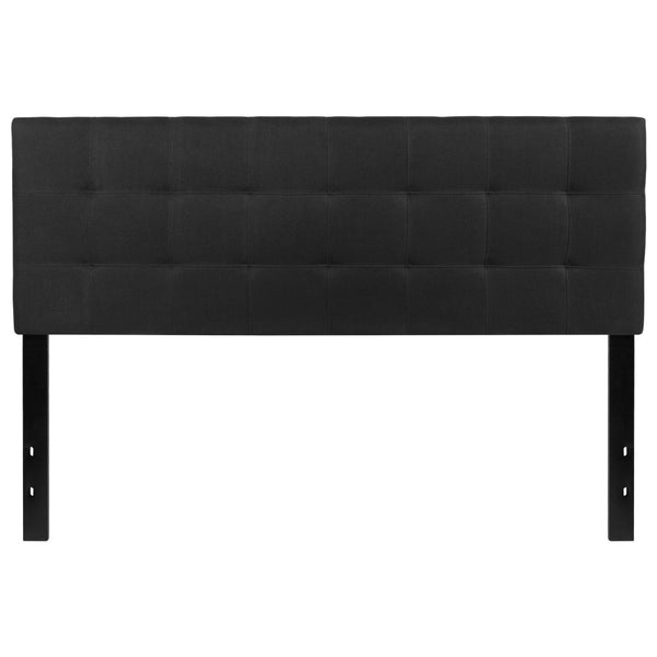 English Elm Bedford Tufted Upholstered Full Size Headboard for Elegant Bedroom Style and Comfortable Support Black In Stock. Usually ships in 24 - 48 business hours HG-HB1704-Q-BK-GG