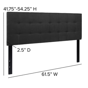 English Elm Bedford Tufted Upholstered Full Size Headboard for Elegant Bedroom Style and Comfortable Support Black In Stock. Usually ships in 24 - 48 business hours HG-HB1704-Q-BK-GG
