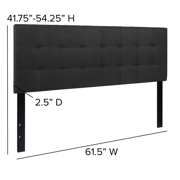 English Elm Bedford Tufted Upholstered Full Size Headboard for Elegant Bedroom Style and Comfortable Support Black In Stock. Usually ships in 24 - 48 business hours HG-HB1704-Q-BK-GG