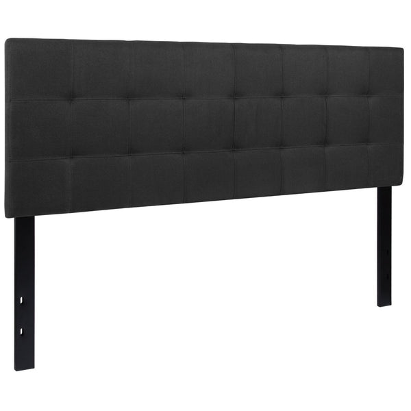 English Elm Bedford Tufted Upholstered Full Size Headboard for Elegant Bedroom Style and Comfortable Support Black In Stock. Usually ships in 24 - 48 business hours HG-HB1704-Q-BK-GG