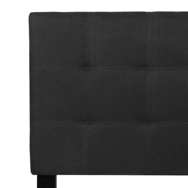 English Elm Bedford Tufted Upholstered Full Size Headboard for Elegant Bedroom Style and Comfortable Support Black In Stock. Usually ships in 24 - 48 business hours HG-HB1704-Q-BK-GG