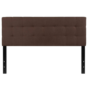 English Elm Bedford Tufted Upholstered Full Size Headboard for Elegant Bedroom Style and Comfortable Support Dark Brown In Stock. Usually ships in 24 - 48 business hours HG-HB1704-Q-DBR-GG
