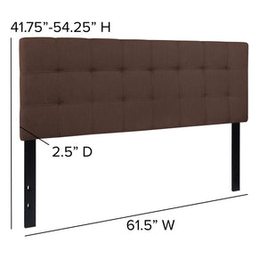 English Elm Bedford Tufted Upholstered Full Size Headboard for Elegant Bedroom Style and Comfortable Support Dark Brown In Stock. Usually ships in 24 - 48 business hours HG-HB1704-Q-DBR-GG