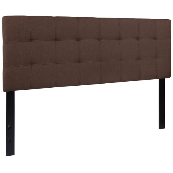 English Elm Bedford Tufted Upholstered Full Size Headboard for Elegant Bedroom Style and Comfortable Support Dark Brown In Stock. Usually ships in 24 - 48 business hours HG-HB1704-Q-DBR-GG