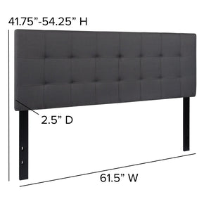 English Elm Bedford Tufted Upholstered Full Size Headboard for Elegant Bedroom Style and Comfortable Support Dark Gray In Stock. Usually ships in 24 - 48 business hours HG-HB1704-Q-DG-GG
