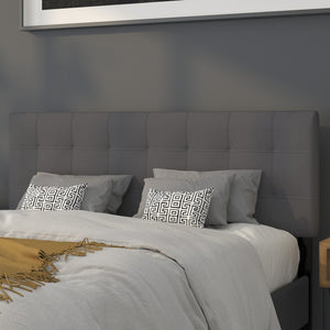 English Elm Bedford Tufted Upholstered Full Size Headboard for Elegant Bedroom Style and Comfortable Support Dark Gray In Stock. Usually ships in 24 - 48 business hours HG-HB1704-Q-DG-GG