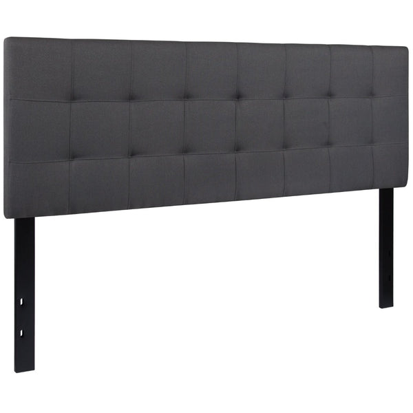 English Elm Bedford Tufted Upholstered Full Size Headboard for Elegant Bedroom Style and Comfortable Support Dark Gray In Stock. Usually ships in 24 - 48 business hours HG-HB1704-Q-DG-GG
