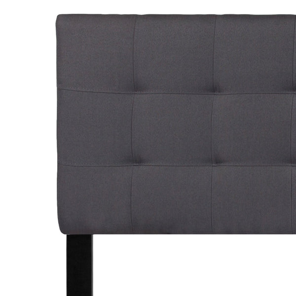 English Elm Bedford Tufted Upholstered Full Size Headboard for Elegant Bedroom Style and Comfortable Support Dark Gray In Stock. Usually ships in 24 - 48 business hours HG-HB1704-Q-DG-GG