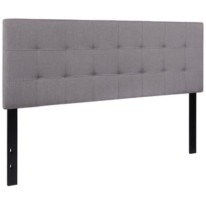 English Elm Bedford Tufted Upholstered Full Size Headboard for Elegant Bedroom Style and Comfortable Support Light Gray In Stock. Usually ships in 24 - 48 business hours HG-HB1704-Q-LG-GG