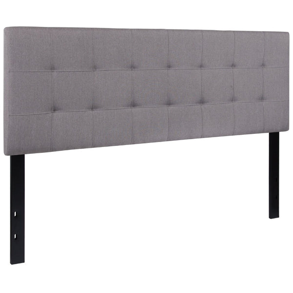 English Elm Bedford Tufted Upholstered Full Size Headboard for Elegant Bedroom Style and Comfortable Support Light Gray In Stock. Usually ships in 24 - 48 business hours HG-HB1704-Q-LG-GG
