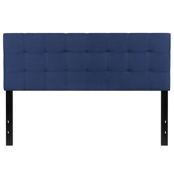 English Elm Bedford Tufted Upholstered Full Size Headboard for Elegant Bedroom Style and Comfortable Support Navy In Stock. Usually ships in 24 - 48 business hours HG-HB1704-Q-N-GG