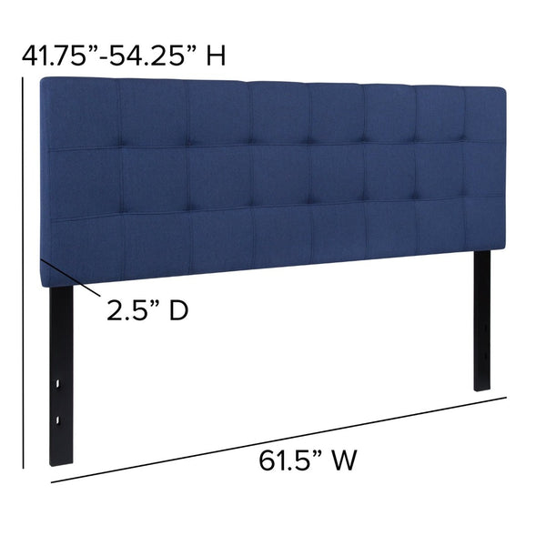 English Elm Bedford Tufted Upholstered Full Size Headboard for Elegant Bedroom Style and Comfortable Support Navy In Stock. Usually ships in 24 - 48 business hours HG-HB1704-Q-N-GG