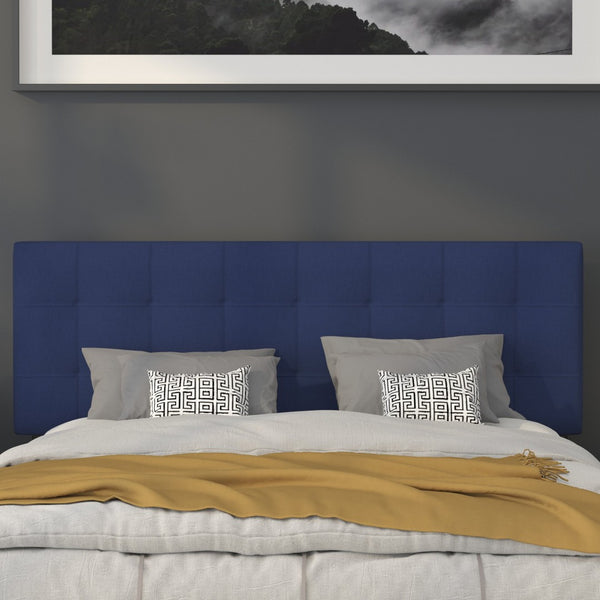 English Elm Bedford Tufted Upholstered Full Size Headboard for Elegant Bedroom Style and Comfortable Support Navy In Stock. Usually ships in 24 - 48 business hours HG-HB1704-Q-N-GG