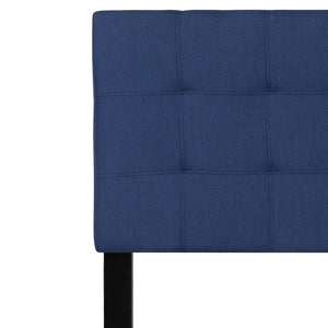 English Elm Bedford Tufted Upholstered Full Size Headboard for Elegant Bedroom Style and Comfortable Support Navy In Stock. Usually ships in 24 - 48 business hours HG-HB1704-Q-N-GG