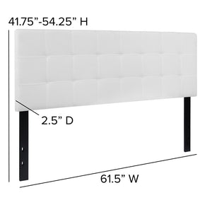 English Elm Bedford Tufted Upholstered Full Size Headboard for Elegant Bedroom Style and Comfortable Support White In Stock. Usually ships in 24 - 48 business hours HG-HB1704-Q-W-GG