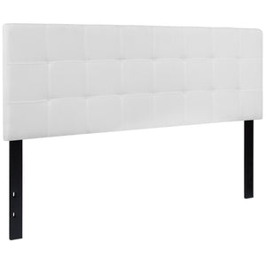 English Elm Bedford Tufted Upholstered Full Size Headboard for Elegant Bedroom Style and Comfortable Support White In Stock. Usually ships in 24 - 48 business hours HG-HB1704-Q-W-GG