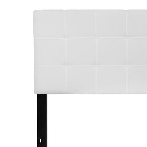 English Elm Bedford Tufted Upholstered Full Size Headboard for Elegant Bedroom Style and Comfortable Support White In Stock. Usually ships in 24 - 48 business hours HG-HB1704-Q-W-GG