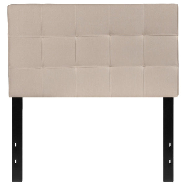 English Elm Bedford Tufted Upholstered Full Size Headboard for Elegant Bedroom Style and Comfortable Support Beige In Stock. Usually ships in 24 - 48 business hours HG-HB1704-T-B-GG