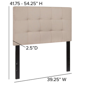 English Elm Bedford Tufted Upholstered Full Size Headboard for Elegant Bedroom Style and Comfortable Support Beige In Stock. Usually ships in 24 - 48 business hours HG-HB1704-T-B-GG