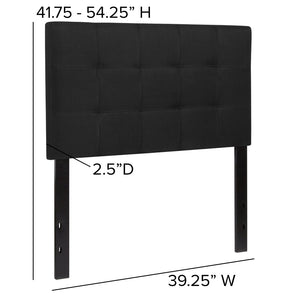 English Elm Bedford Tufted Upholstered Full Size Headboard for Elegant Bedroom Style and Comfortable Support Black In Stock. Usually ships in 24 - 48 business hours HG-HB1704-T-BK-GG