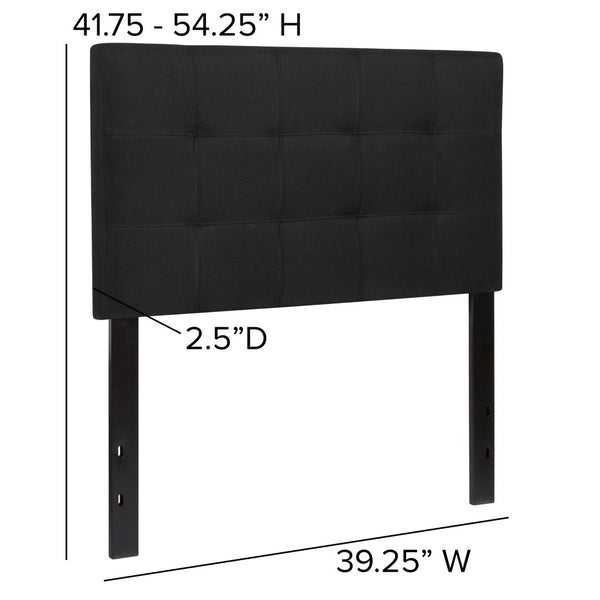 English Elm Bedford Tufted Upholstered Full Size Headboard for Elegant Bedroom Style and Comfortable Support Black In Stock. Usually ships in 24 - 48 business hours HG-HB1704-T-BK-GG