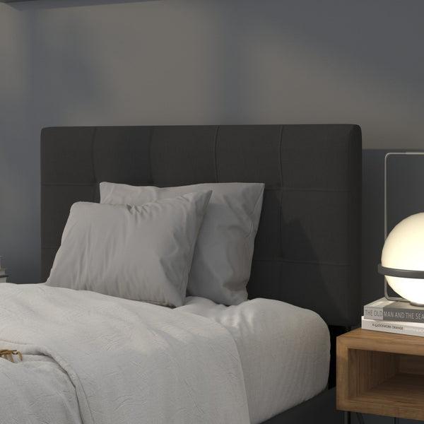 English Elm Bedford Tufted Upholstered Full Size Headboard for Elegant Bedroom Style and Comfortable Support Black In Stock. Usually ships in 24 - 48 business hours HG-HB1704-T-BK-GG