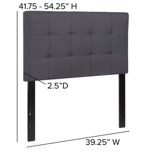 English Elm Bedford Tufted Upholstered Full Size Headboard for Elegant Bedroom Style and Comfortable Support Dark Gray In Stock. Usually ships in 24 - 48 business hours HG-HB1704-T-DG-GG