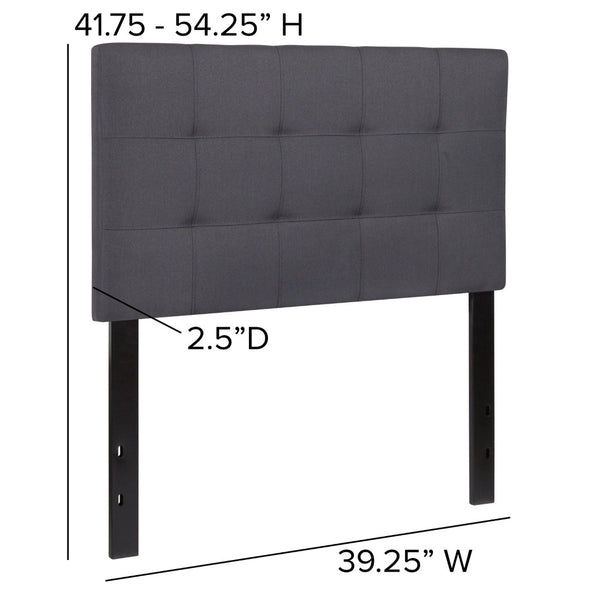 English Elm Bedford Tufted Upholstered Full Size Headboard for Elegant Bedroom Style and Comfortable Support Dark Gray In Stock. Usually ships in 24 - 48 business hours HG-HB1704-T-DG-GG