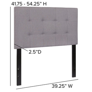 English Elm Bedford Tufted Upholstered Full Size Headboard for Elegant Bedroom Style and Comfortable Support Light Gray In Stock. Usually ships in 24 - 48 business hours HG-HB1704-T-LG-GG