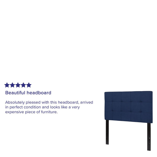 English Elm Bedford Tufted Upholstered Full Size Headboard for Elegant Bedroom Style and Comfortable Support Navy In Stock. Usually ships in 24 - 48 business hours HG-HB1704-T-N-GG