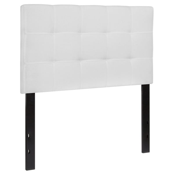 English Elm Bedford Tufted Upholstered Full Size Headboard for Elegant Bedroom Style and Comfortable Support White In Stock. Usually ships in 24 - 48 business hours HG-HB1704-T-W-GG
