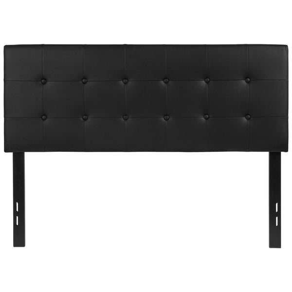 English Elm Lennox Tufted Upholstered Full Size Headboard for Stylish Bedroom Upgrade with Easy Assembly Black In Stock. Usually ships in 24 - 48 business hours HG-HB1705-F-BK-GG