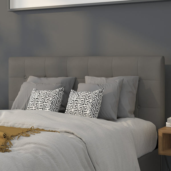 English Elm Lennox Tufted Upholstered Full Size Headboard for Stylish Bedroom Upgrade with Easy Assembly Gray In Stock. Usually ships in 24 - 48 business hours HG-HB1705-F-GY-GG