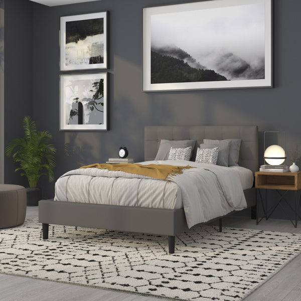 English Elm Lennox Tufted Upholstered Full Size Headboard for Stylish Bedroom Upgrade with Easy Assembly Gray In Stock. Usually ships in 24 - 48 business hours HG-HB1705-F-GY-GG