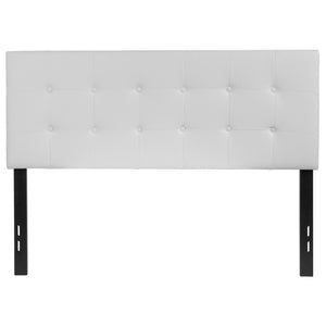 English Elm Lennox Tufted Upholstered Full Size Headboard for Stylish Bedroom Upgrade with Easy Assembly White In Stock. Usually ships in 24 - 48 business hours HG-HB1705-F-W-GG