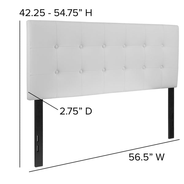 English Elm Lennox Tufted Upholstered Full Size Headboard for Stylish Bedroom Upgrade with Easy Assembly White In Stock. Usually ships in 24 - 48 business hours HG-HB1705-F-W-GG
