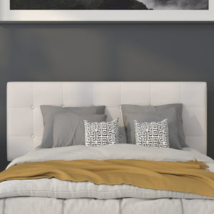 English Elm Lennox Tufted Upholstered Full Size Headboard for Stylish Bedroom Upgrade with Easy Assembly White In Stock. Usually ships in 24 - 48 business hours HG-HB1705-F-W-GG