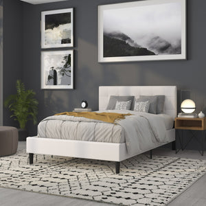 English Elm Lennox Tufted Upholstered Full Size Headboard for Stylish Bedroom Upgrade with Easy Assembly White In Stock. Usually ships in 24 - 48 business hours HG-HB1705-F-W-GG