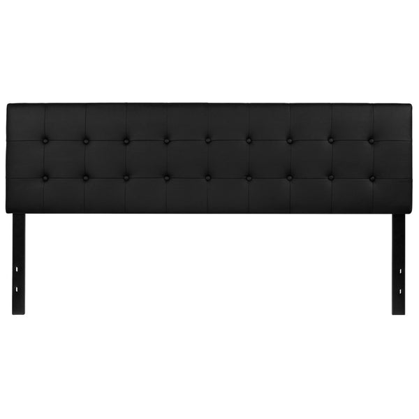 English Elm Lennox Tufted Upholstered Full Size Headboard for Stylish Bedroom Upgrade with Easy Assembly Black In Stock. Usually ships in 24 - 48 business hours HG-HB1705-K-BK-GG