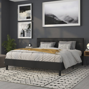 English Elm Lennox Tufted Upholstered Full Size Headboard for Stylish Bedroom Upgrade with Easy Assembly Black In Stock. Usually ships in 24 - 48 business hours HG-HB1705-K-BK-GG