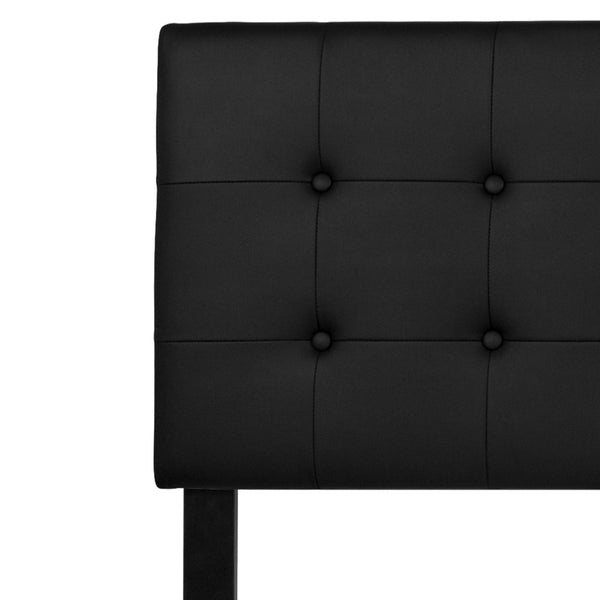 English Elm Lennox Tufted Upholstered Full Size Headboard for Stylish Bedroom Upgrade with Easy Assembly Black In Stock. Usually ships in 24 - 48 business hours HG-HB1705-K-BK-GG