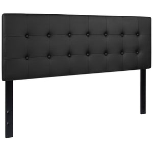 English Elm Lennox Tufted Upholstered Full Size Headboard for Stylish Bedroom Upgrade with Easy Assembly Black In Stock. Usually ships in 24 - 48 business hours HG-HB1705-Q-BK-GG