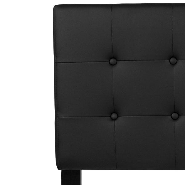 English Elm Lennox Tufted Upholstered Full Size Headboard for Stylish Bedroom Upgrade with Easy Assembly Black In Stock. Usually ships in 24 - 48 business hours HG-HB1705-Q-BK-GG