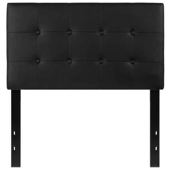 English Elm Lennox Tufted Upholstered Full Size Headboard for Stylish Bedroom Upgrade with Easy Assembly Black In Stock. Usually ships in 24 - 48 business hours HG-HB1705-T-BK-GG