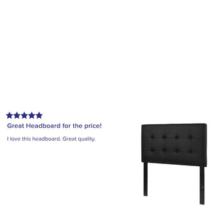 English Elm Lennox Tufted Upholstered Full Size Headboard for Stylish Bedroom Upgrade with Easy Assembly Black In Stock. Usually ships in 24 - 48 business hours HG-HB1705-T-BK-GG